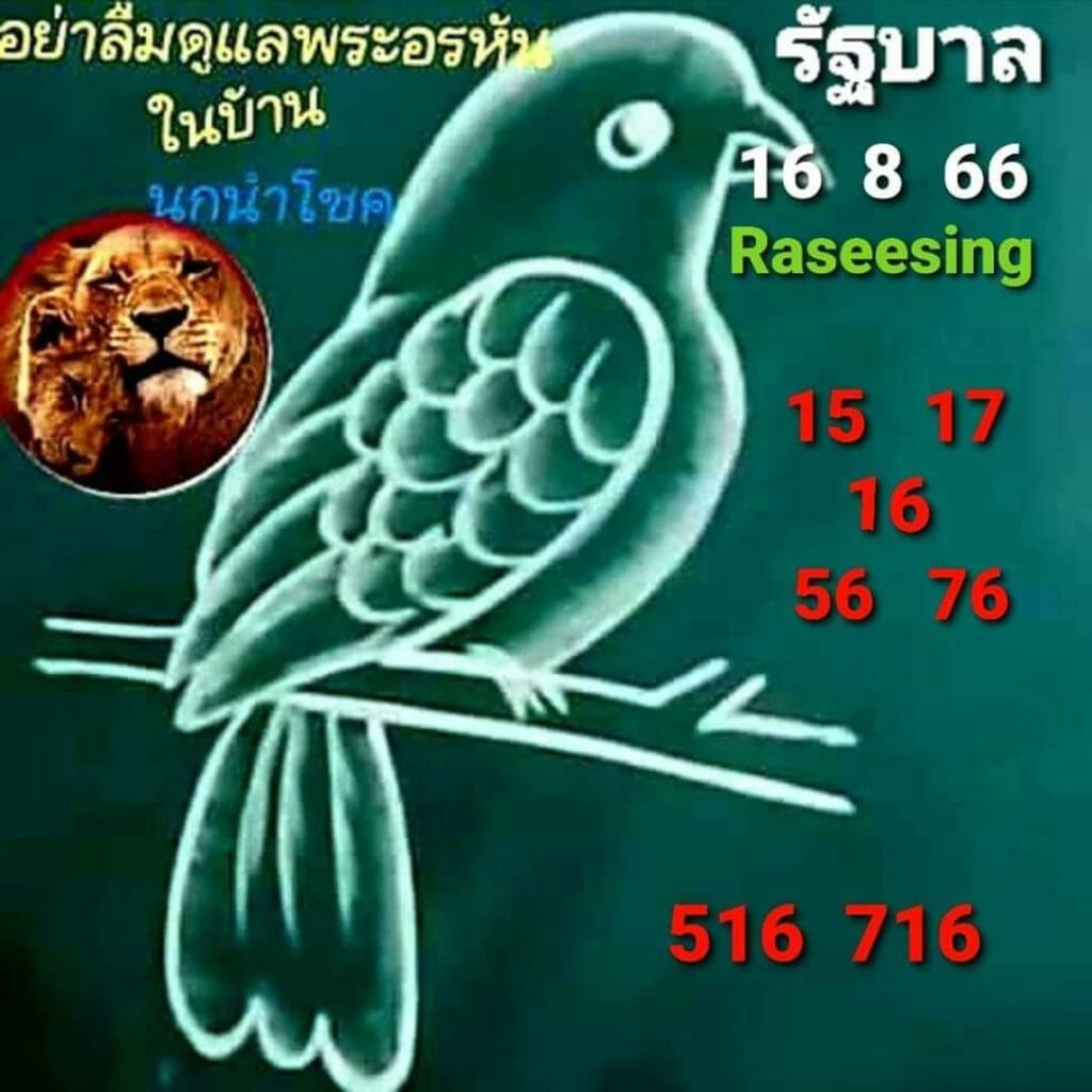 เลขนกนำโชค 16 สิงหาคม 2566