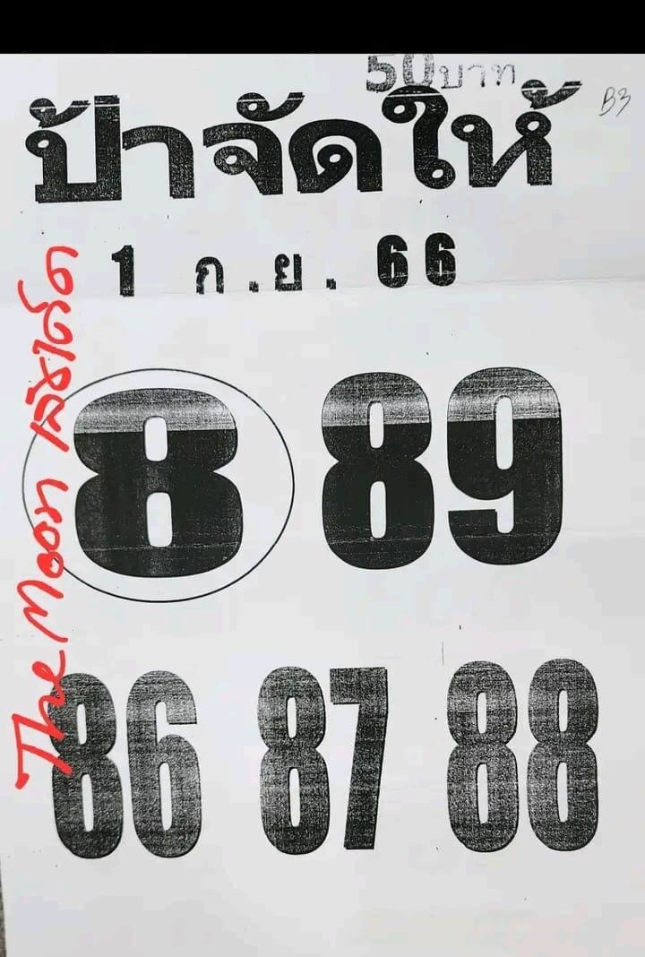 เลขป้าจัดให้ 1 9 66