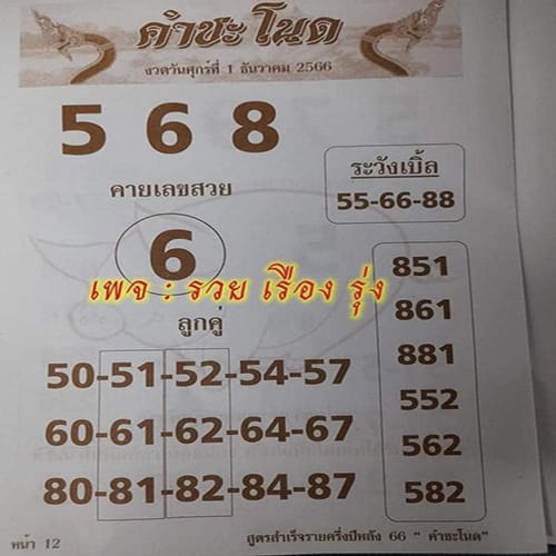 คำชะโนด 1 12 66 - "Khamchanot 1 12 66"