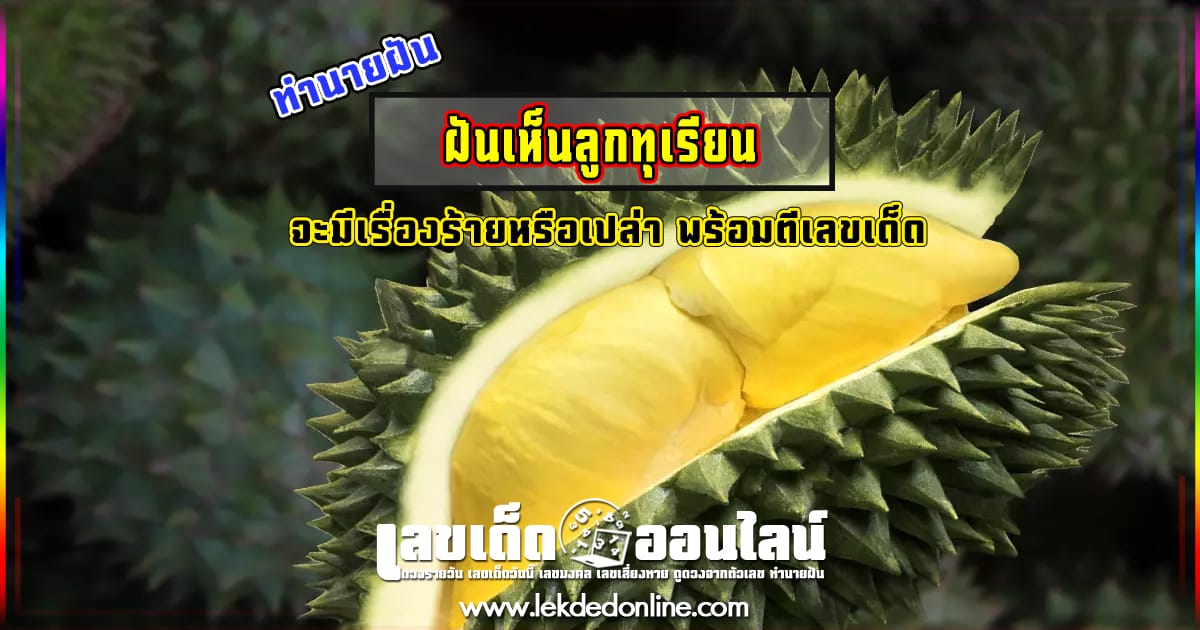 ฝันเห็นลูกทุเรียน - "Dream of seeing durian"