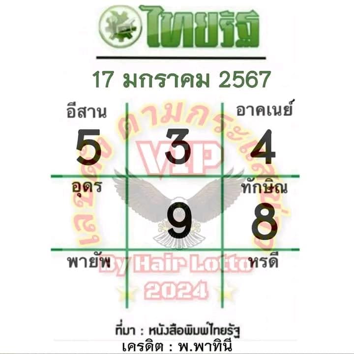 เลขเด็ด เลขไทยรัฐ - "Lucky numbers, Thairath numbers"