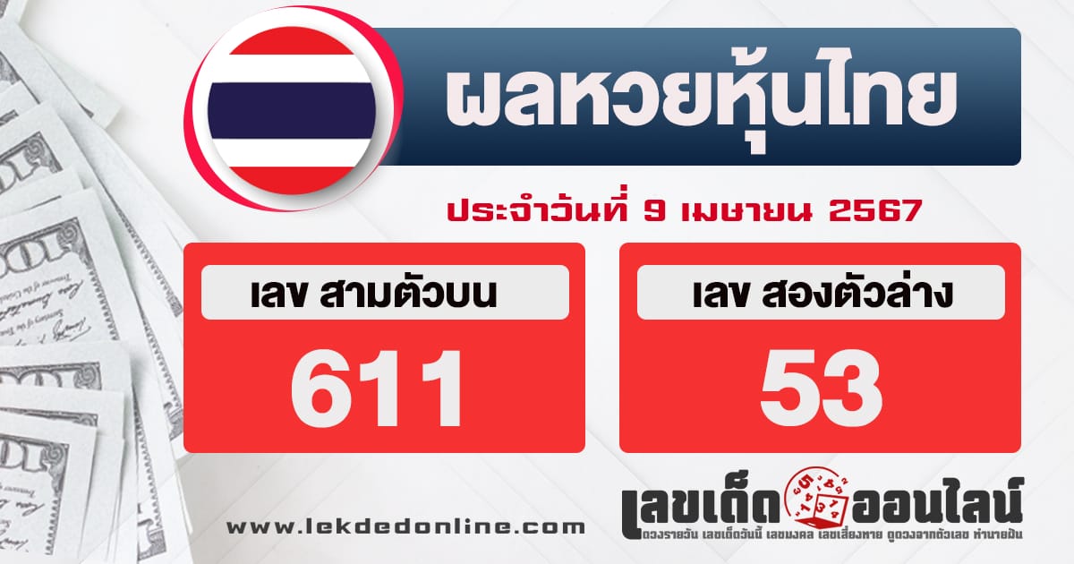 ผลหวยหุ้นไทย - "Thai stock lottery results"