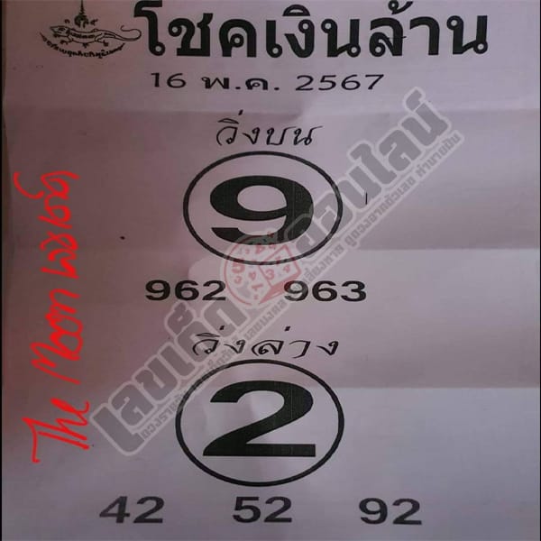 โชคเงินล้าน 16 5 67-"Million dollar luck"