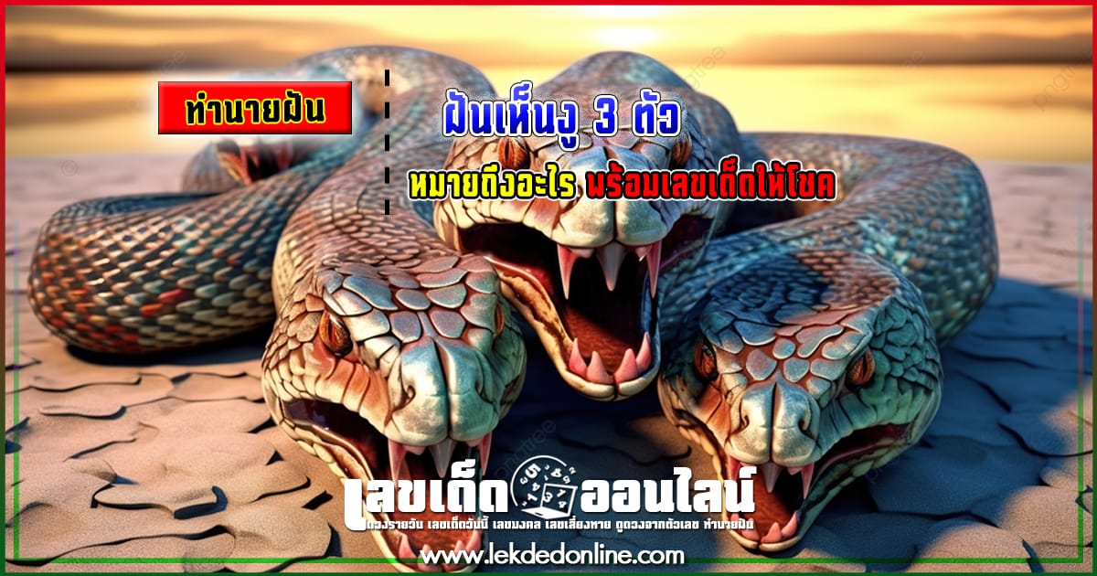 ฝันเห็นงู 3 ตัว - "Dream of seeing 3 snakes"