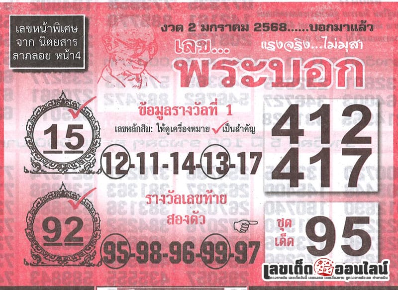 เลขพระบอก 2 01 68-"Buddha number"