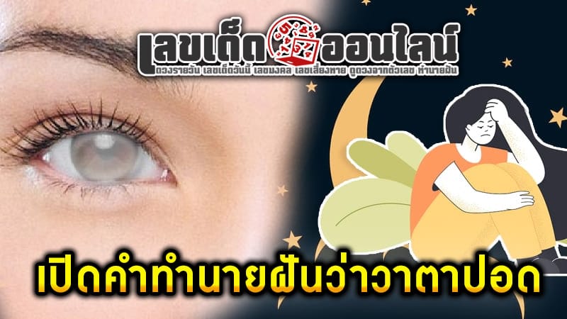 ฝันว่าตาบอด - "Dreaming of being blind"