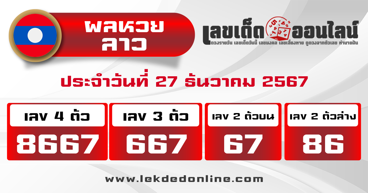 ผลหวยลาว -"Laos-lottery-results"