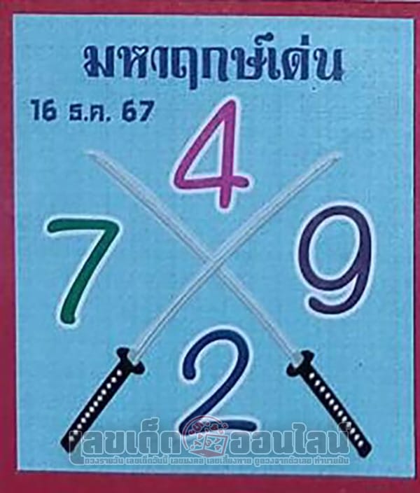 มหาฤกษ์เด่น 16 12 67-"Great auspicious time 16 12 67"