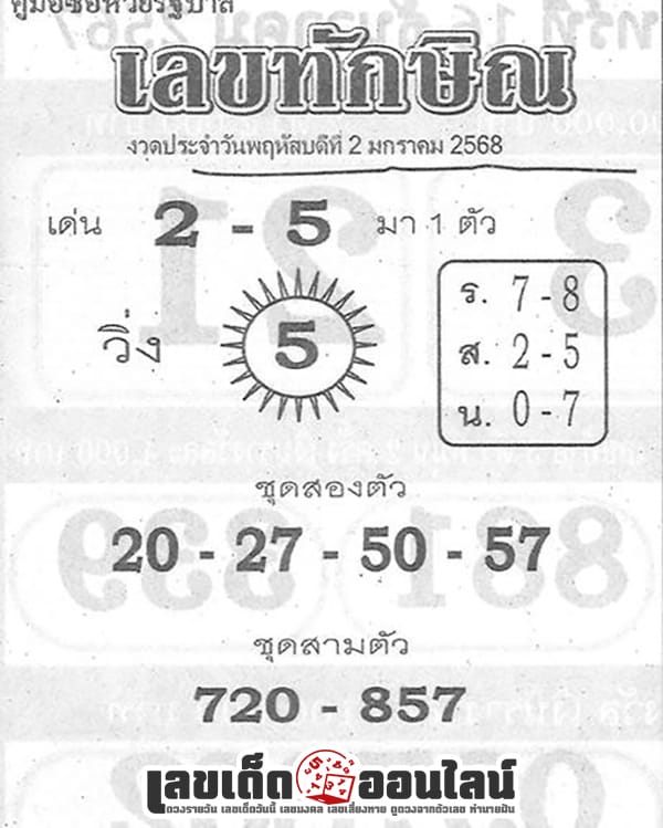 เลขทักษิณ 2 1 68-"Thaksin number 2 1 68."