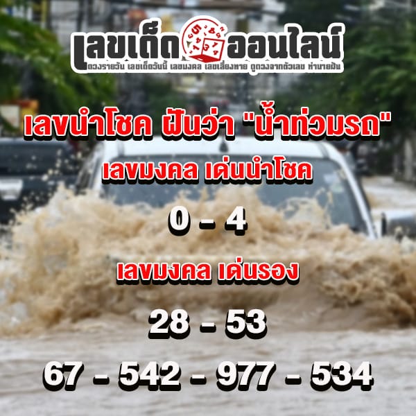 ฝันว่าน้ำท่วมถนน-"Dreaming that the road is flooding"