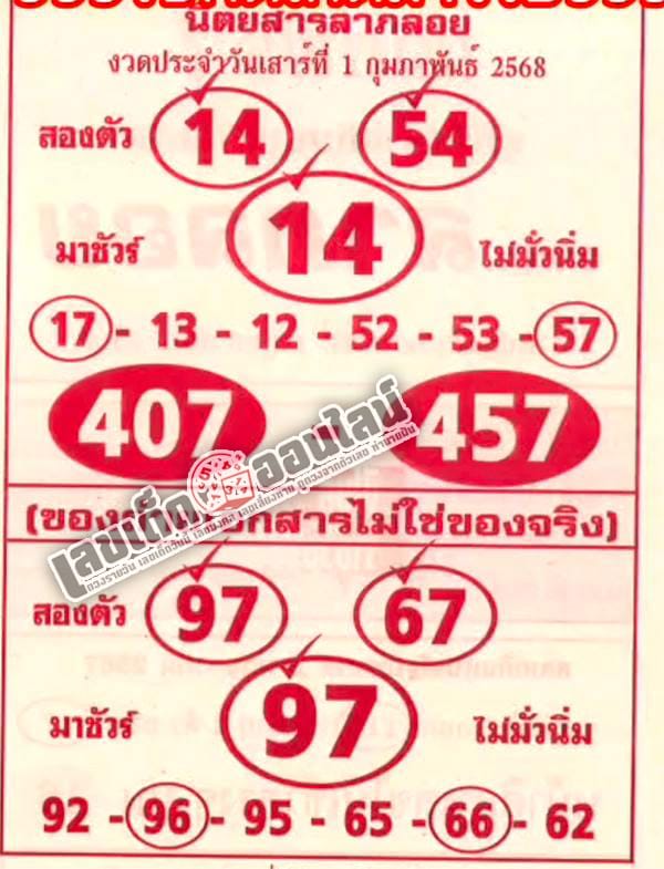 เลขลาภลอย 1 02 68 - "Lucky numbers 1 02 68"