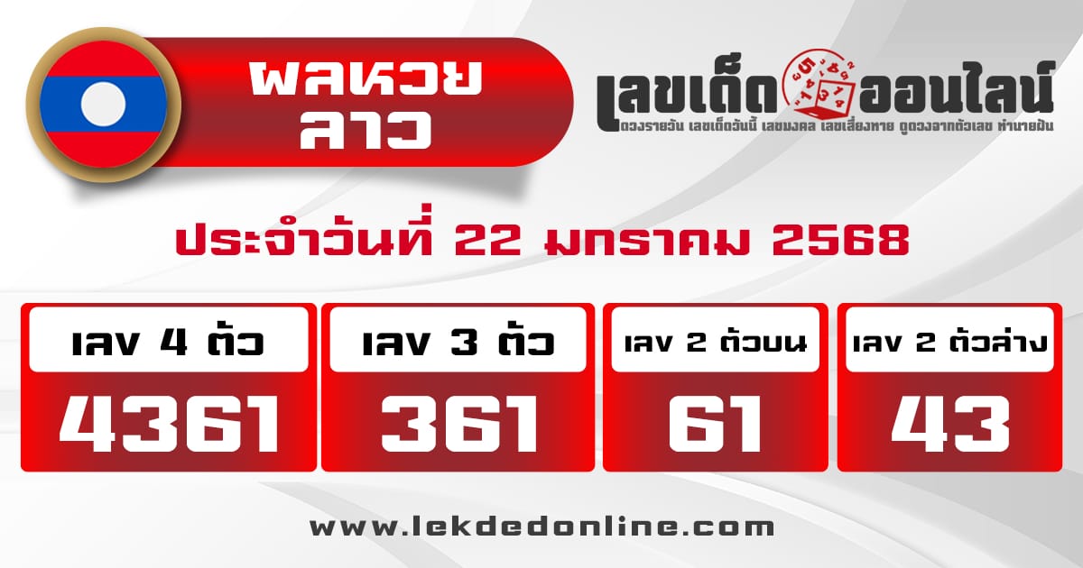 ผลหวยลาว lao lottery results