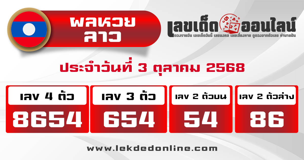 รูปภาพผลหวยลาววันนี้ของ lekdedonline