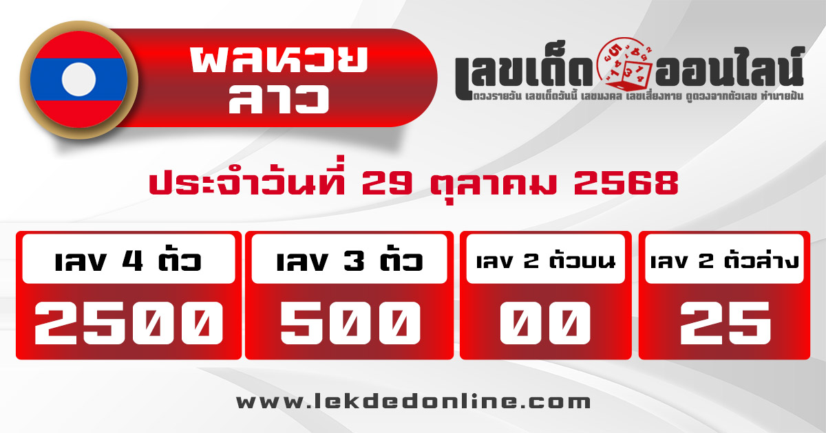 Lao lottery results today
