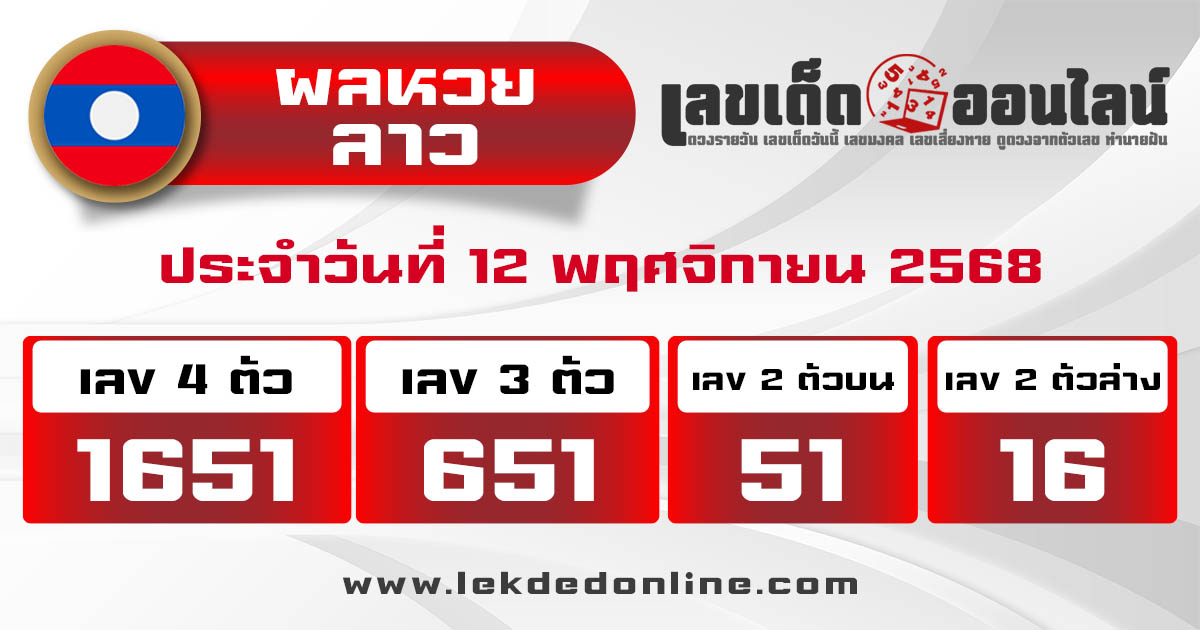 รูปภาพผลหวยลาววันนี้ของ lekdedonline