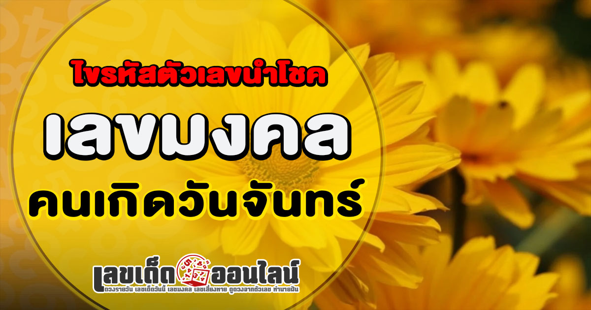ไขรหัสตัวเลขนำโชค เลขมงคลตามวันเกิด วันจันทร์ เสริมดวงแม่นขั้นเทพ